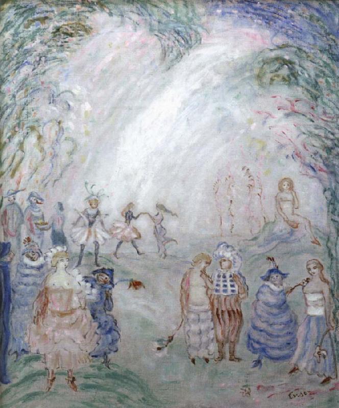 James Ensor Flowered Figures oil painting image